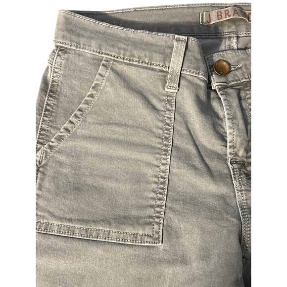 J Brand Vin Fawn Zip Ankle Jeans Army Green Zippers Size 26 Cotton Blend - Picture 2 of 8